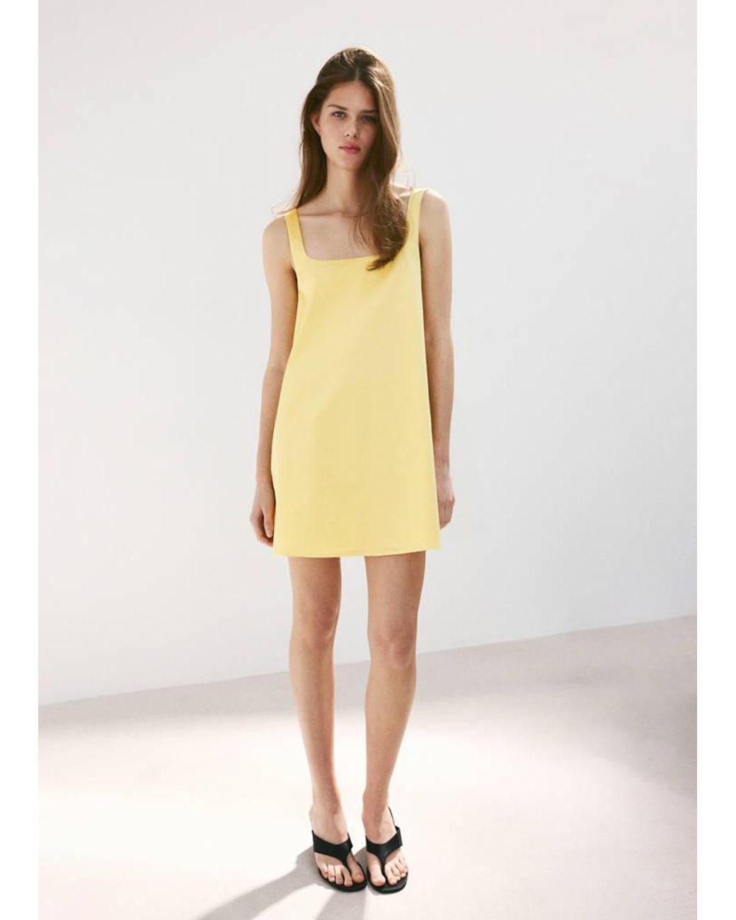 Mango Natural Flared Cotton Dress