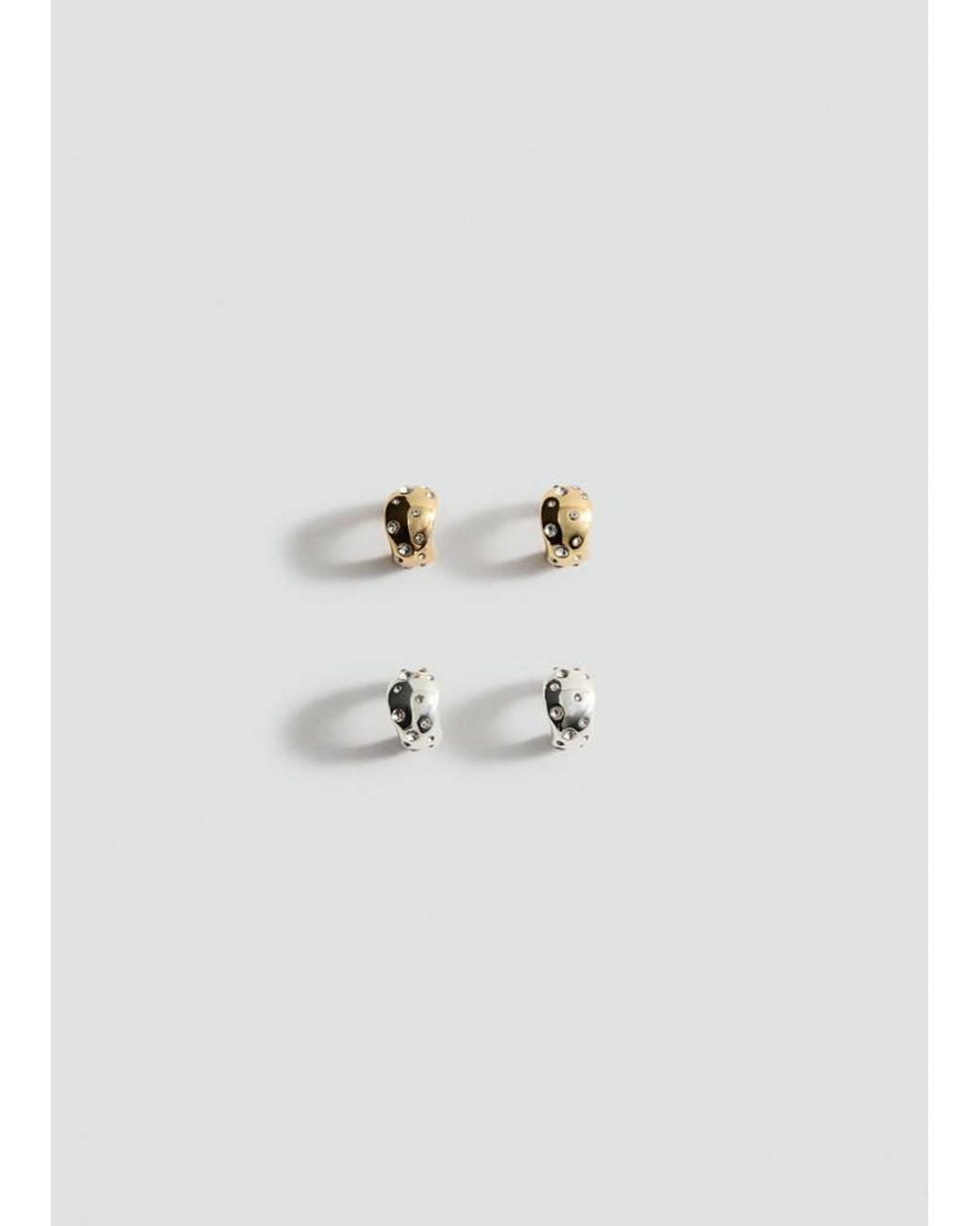 Mango White Pack Of 2 Shiny Hoops