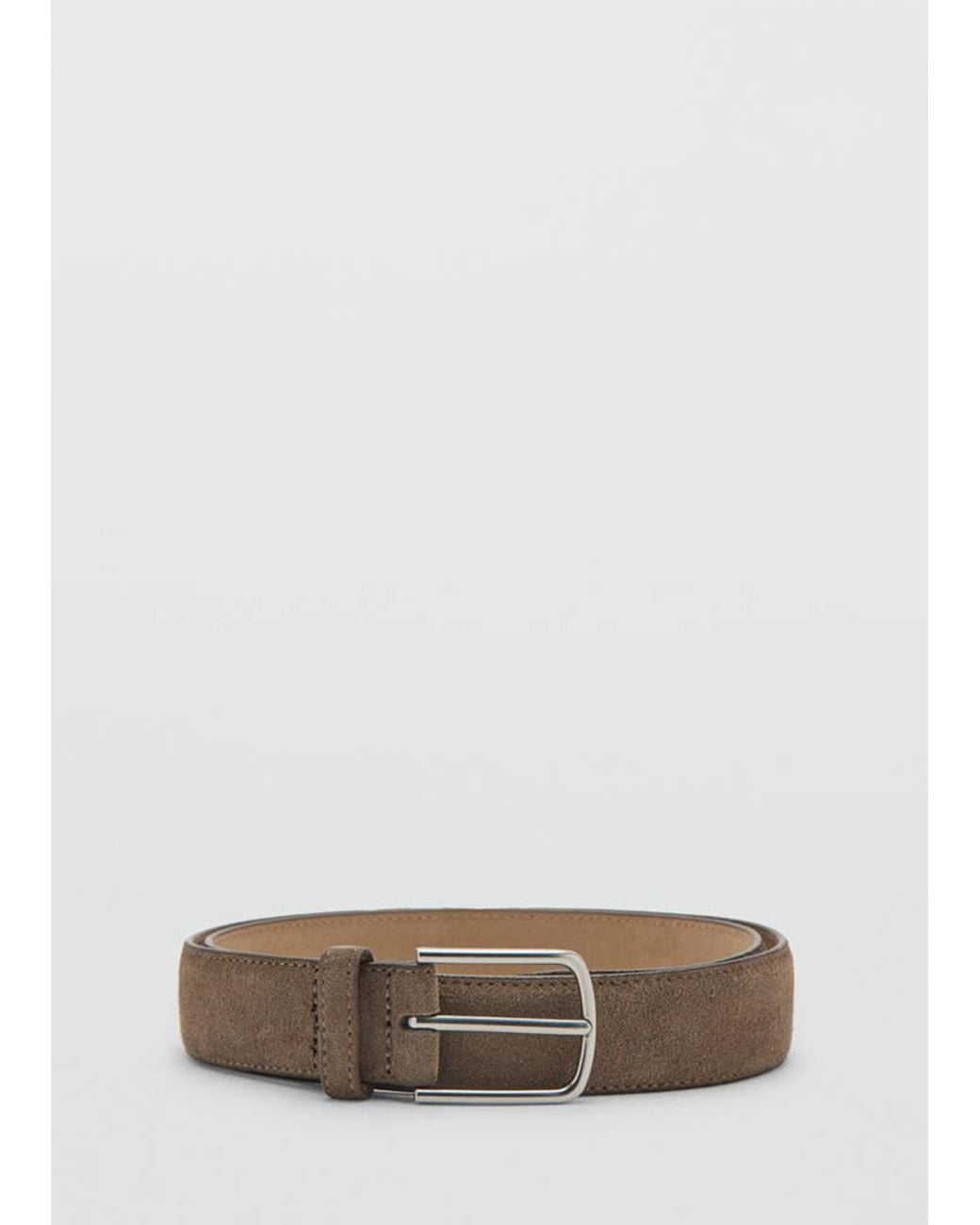 Mango Brown Nappa Leather Belt for men