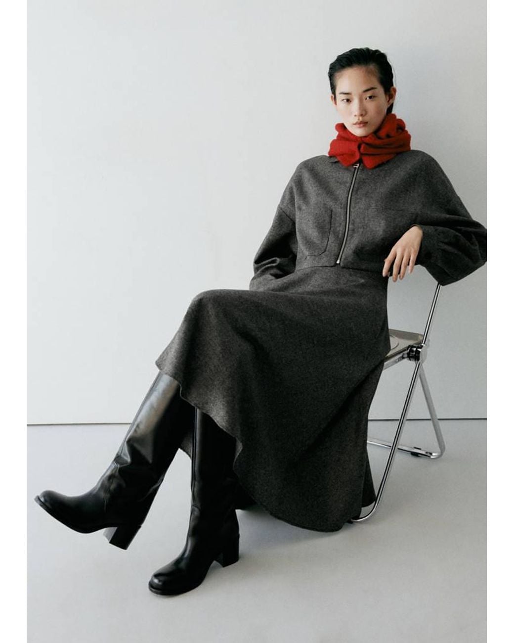 Mango Black Short Wool-Blend Jacket