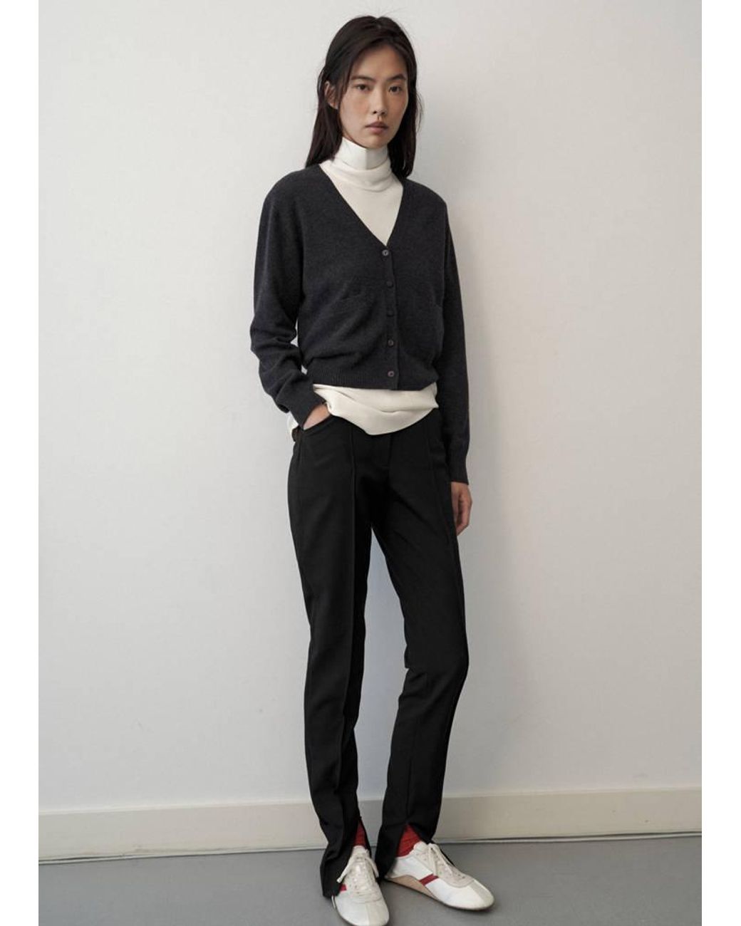 Mango Multicolor Wool V-Neck Cardigan