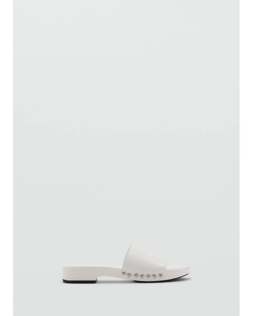 Mango Blue Studded Leather Sandals