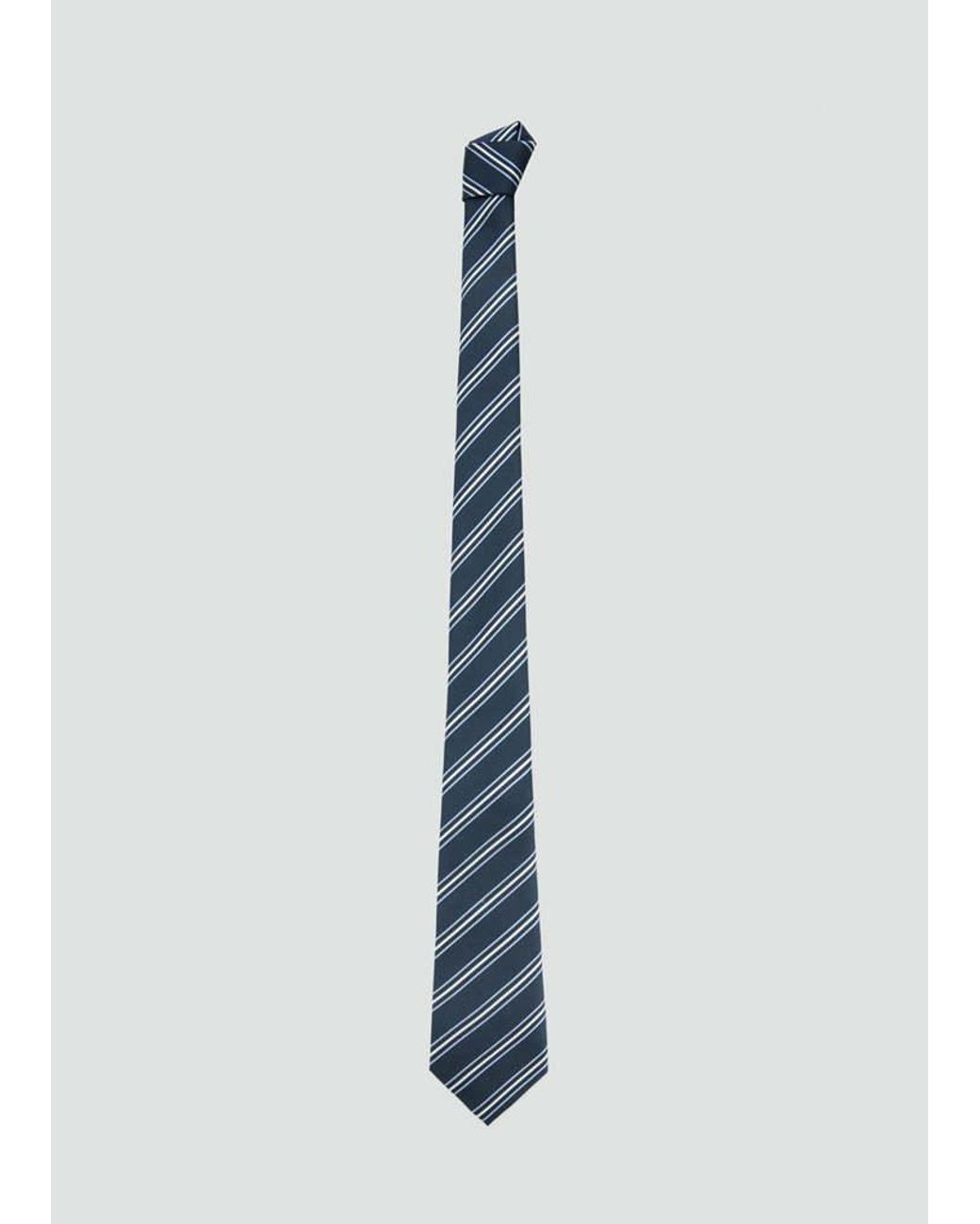 MANGO TEEN Blue Striped Tie for men