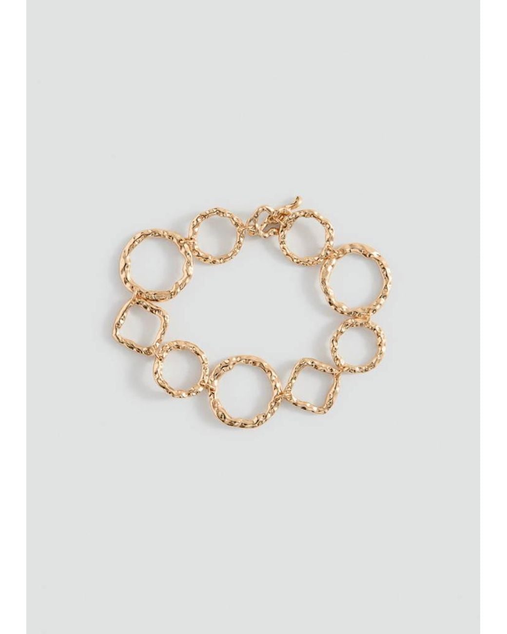 MANGO TEEN White Geometric Embossed Bracelet
