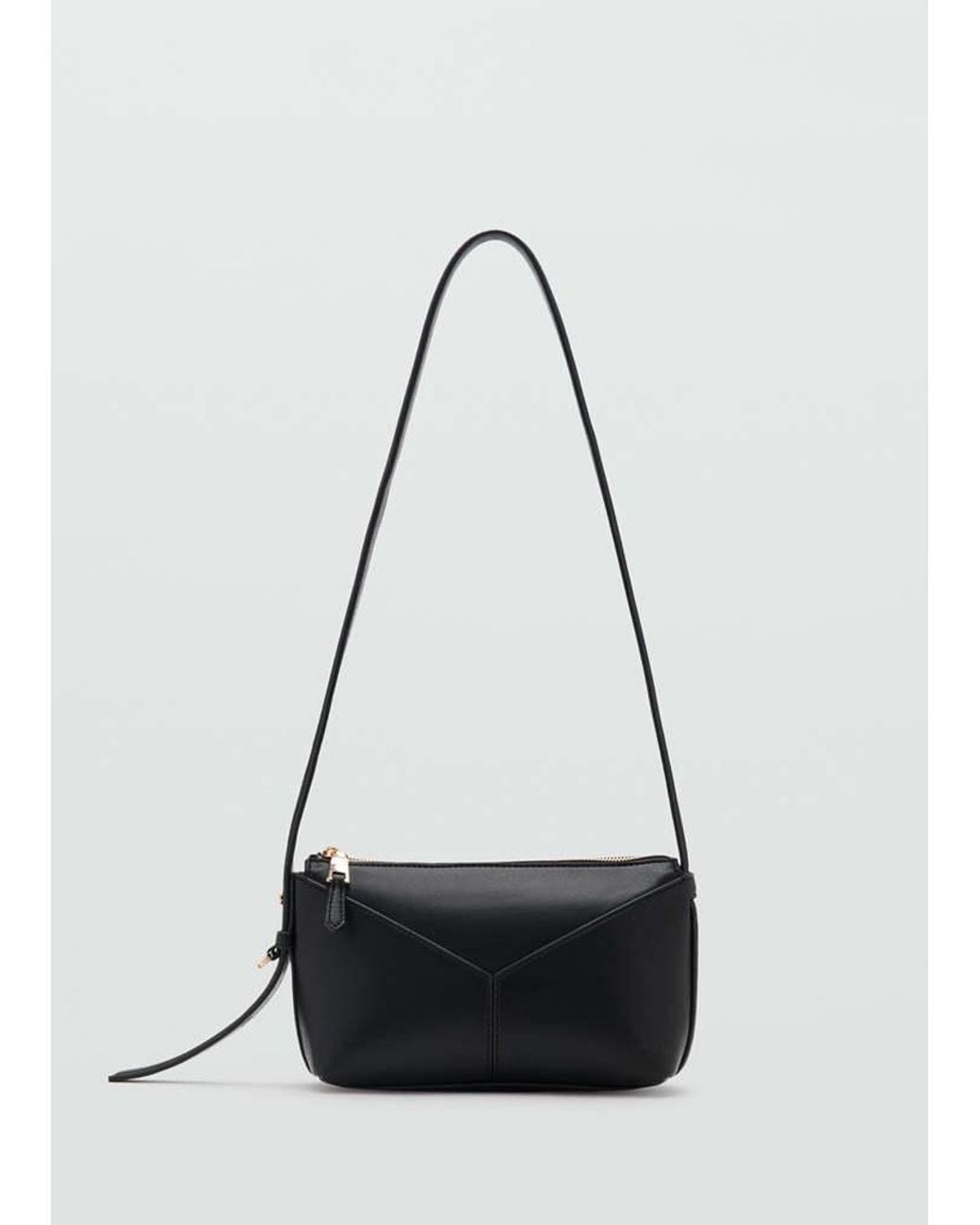 Mango Black Rectangular Crossbody Bag