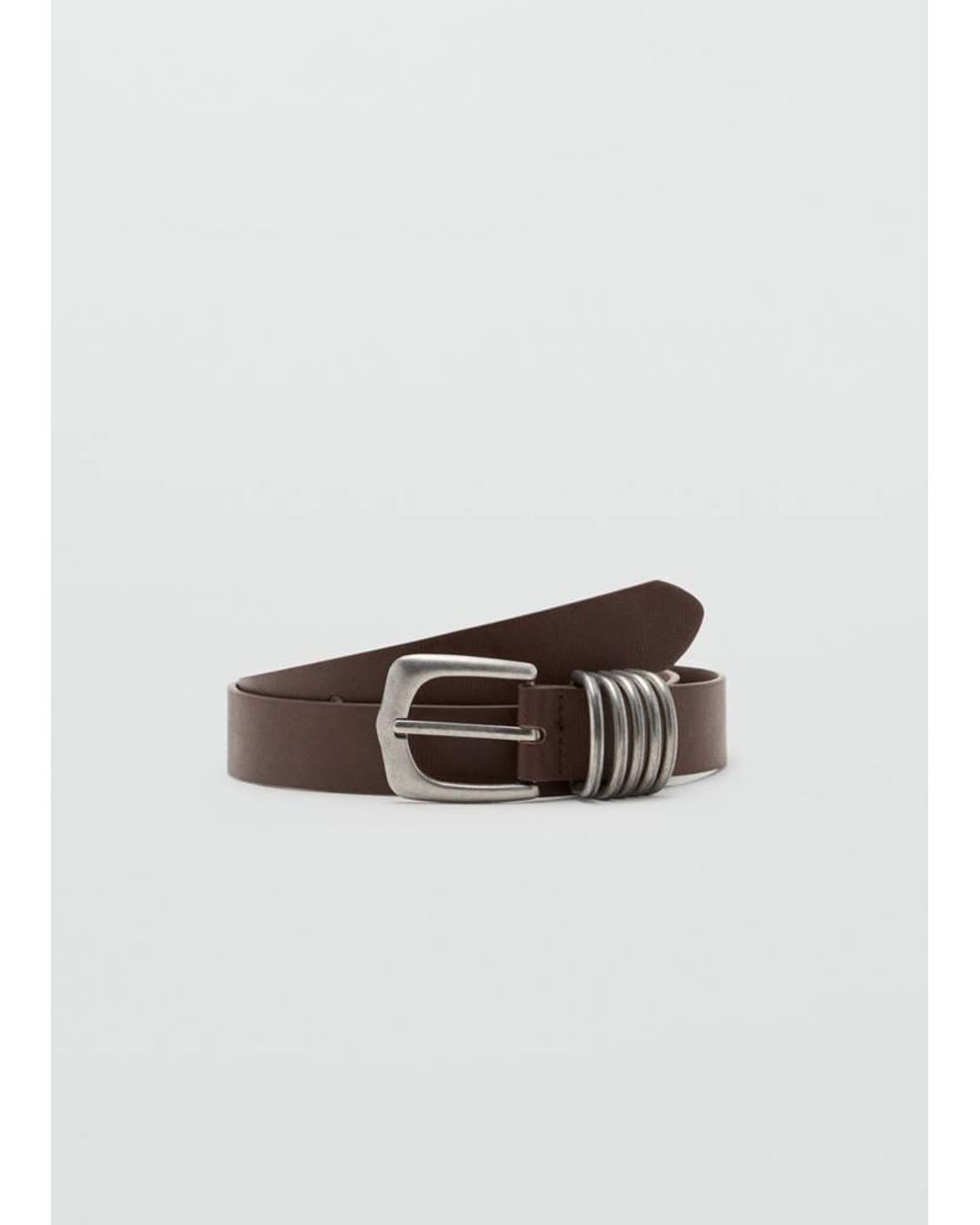 MANGO TEEN Brown Belt With Metal Belt Loops