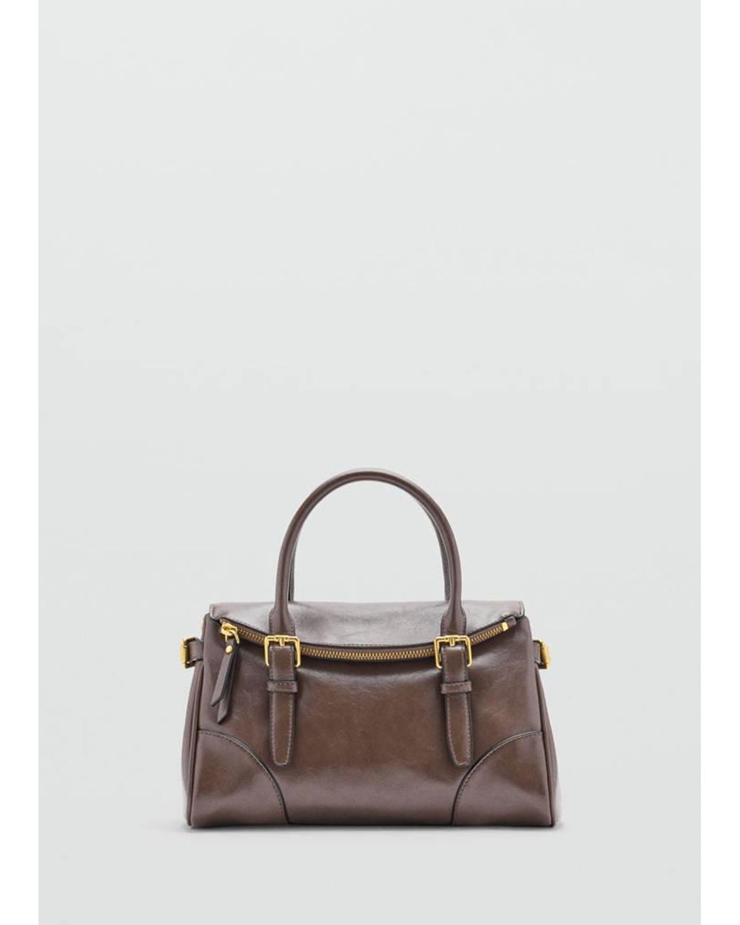 Mango Multicolor Bowling Bag With Faux-Leather Finish