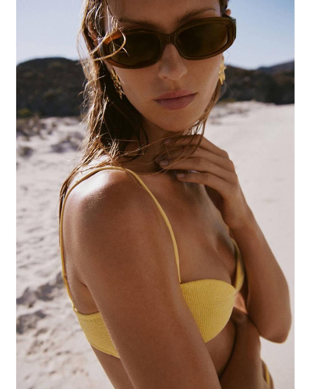 Mango Brown Resin Frame Sunglasses