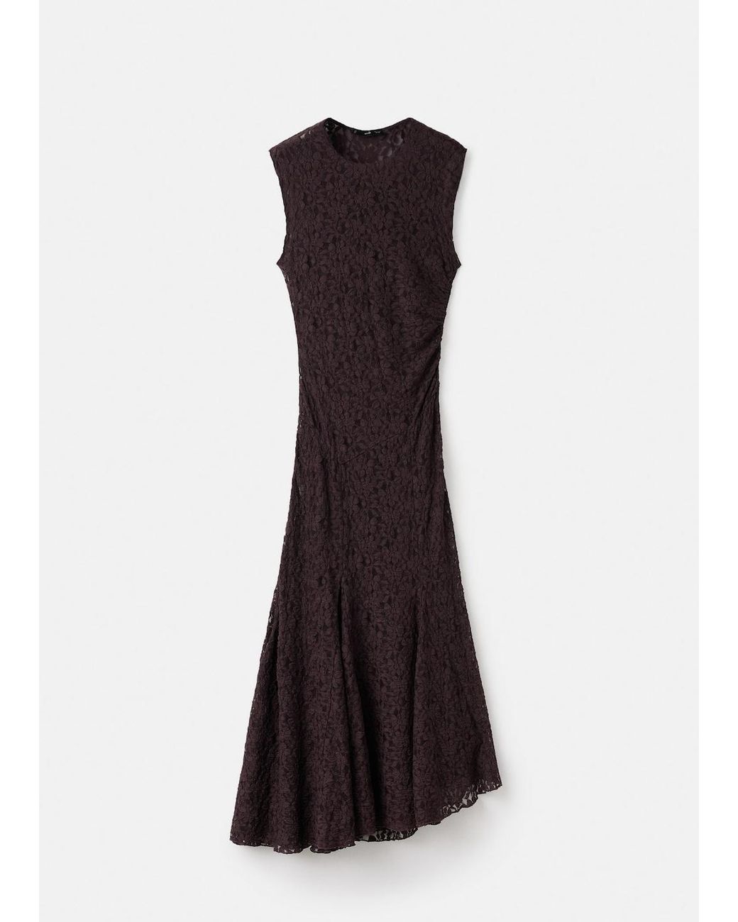 Mango Asymmetric Lace Dress in Black | Lyst Mango Asymmetric Lace Dress in Black | Lyst