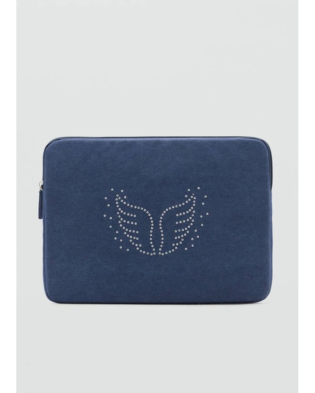 MANGO TEEN Blue Laptop Case With Strass Detail