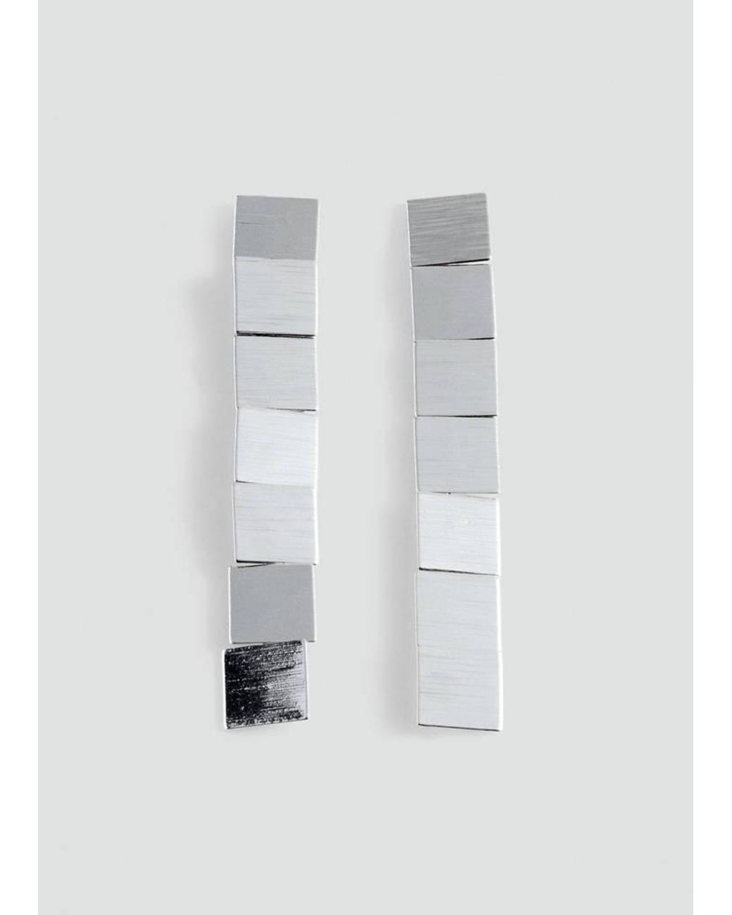 MANGO TEEN White Square Dangle Earrings