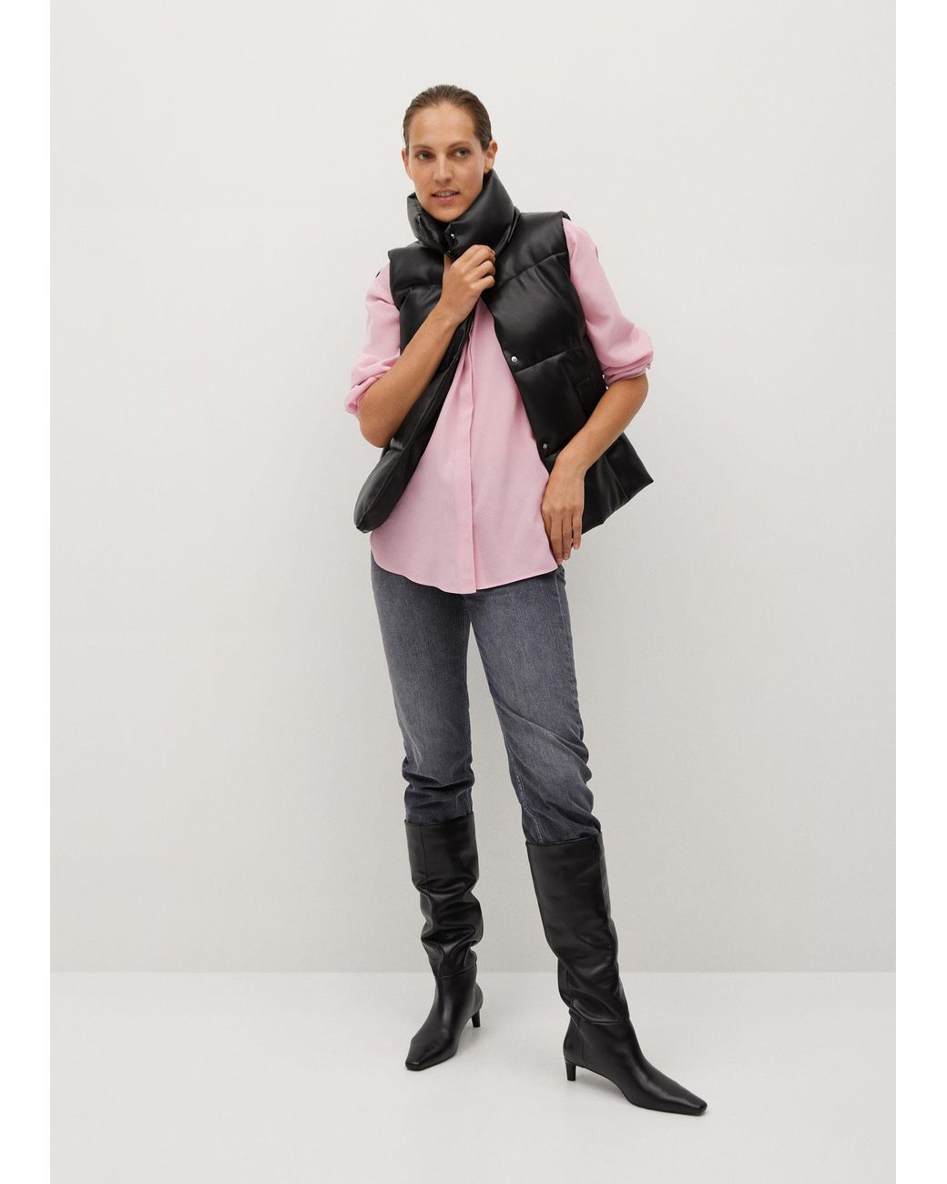 mango silk shirt