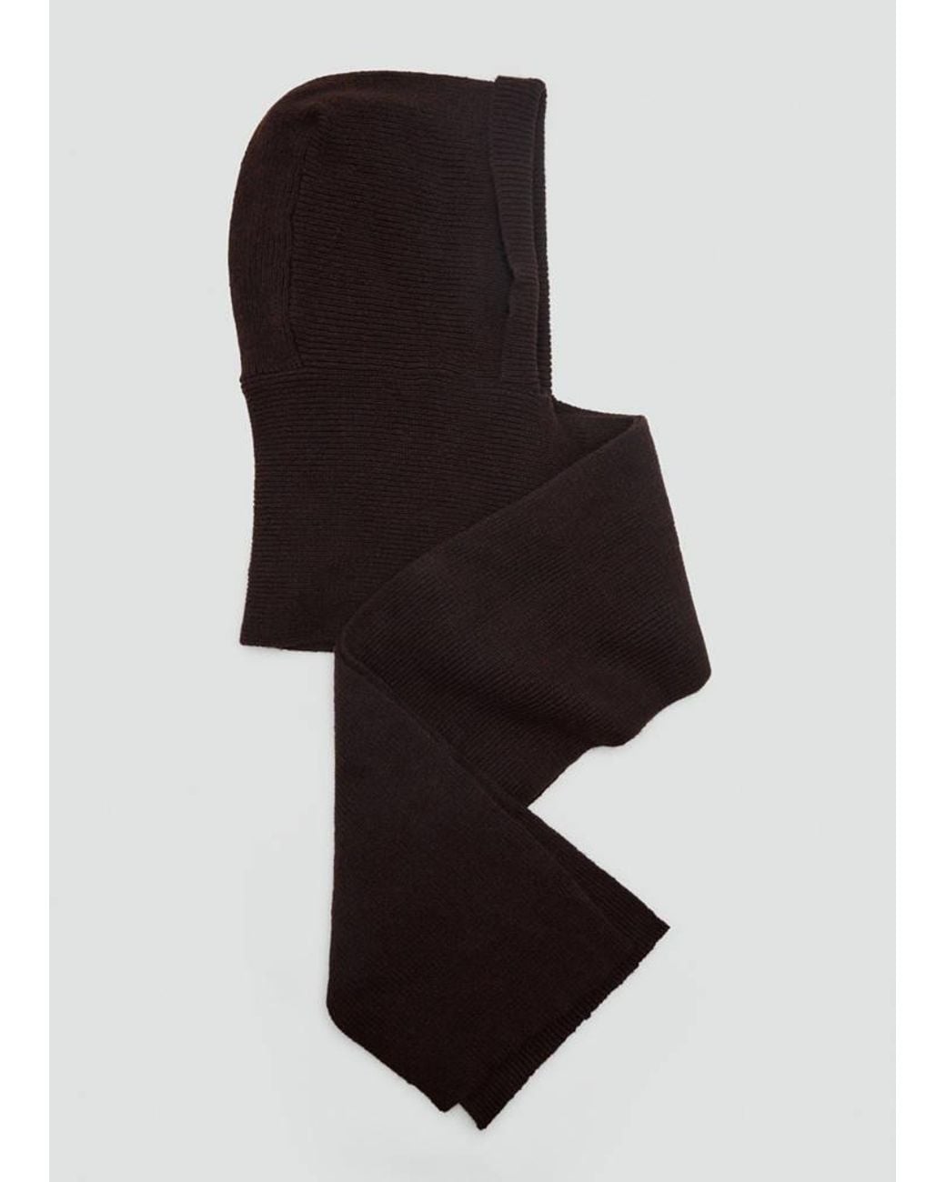 MANGO TEEN Black Knitted Balaclava With Scarf