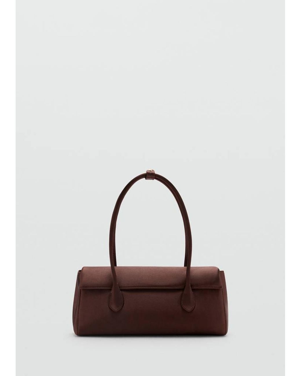 Mango Brown Satin Shoulder Bag
