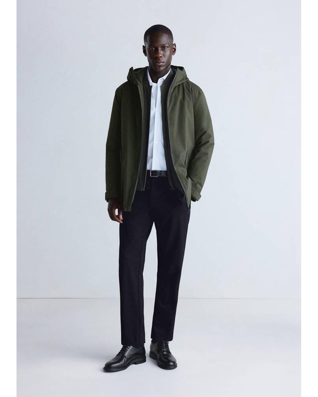 Mango Green Packable Parka With Waterproof Thermore Filling for men