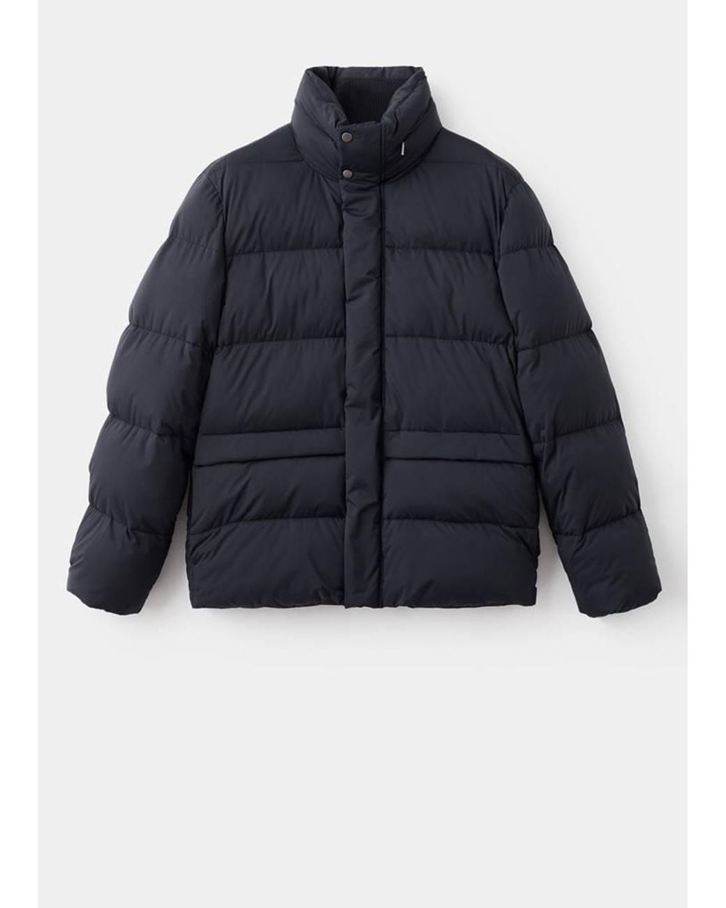 Mango Blue Short Water-Repellent Puffer Jacket for men