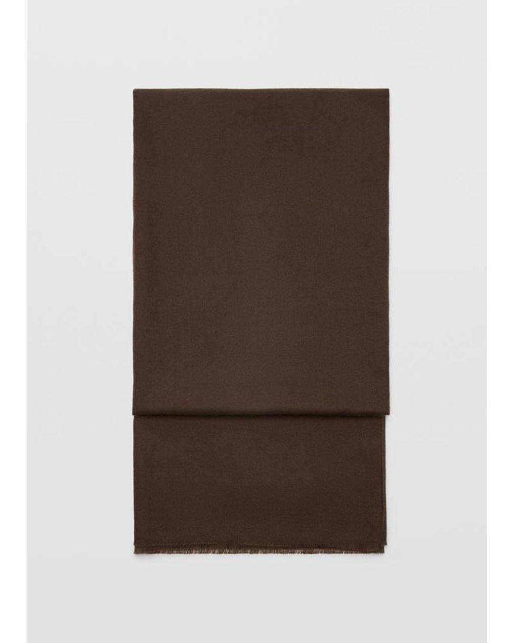 Mango Brown Frayed Edge Scarf