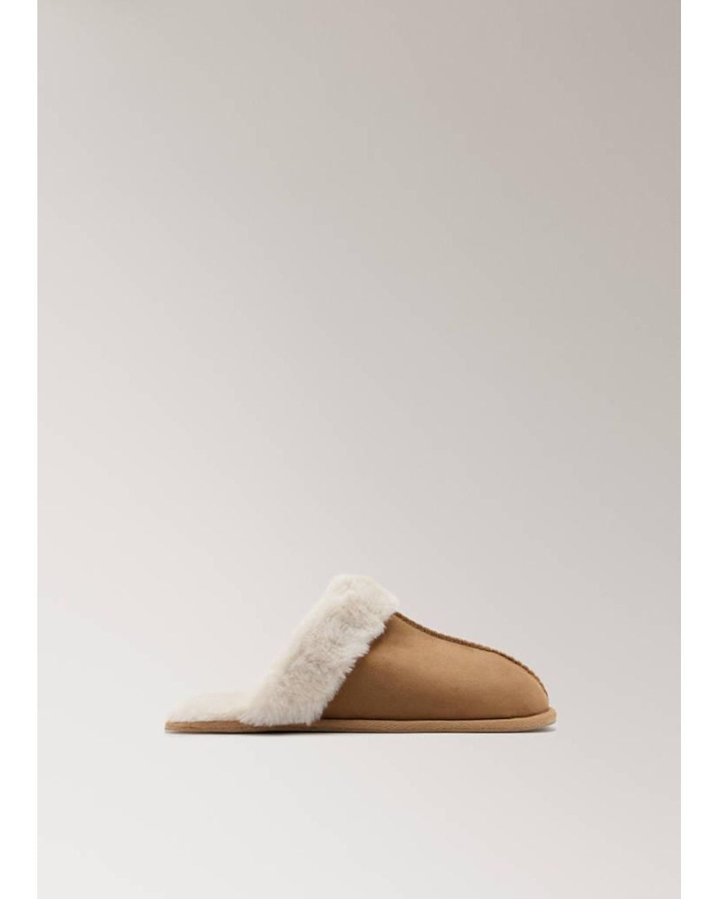 MANGO TEEN Multicolor Suede-Effect Shearling Slipper