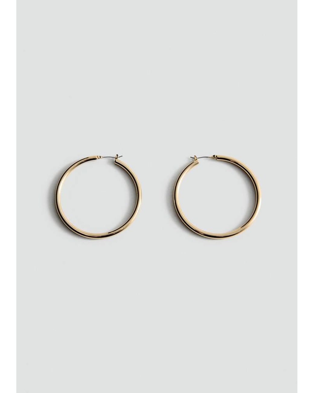 Mango Metallic Hoop Earrings