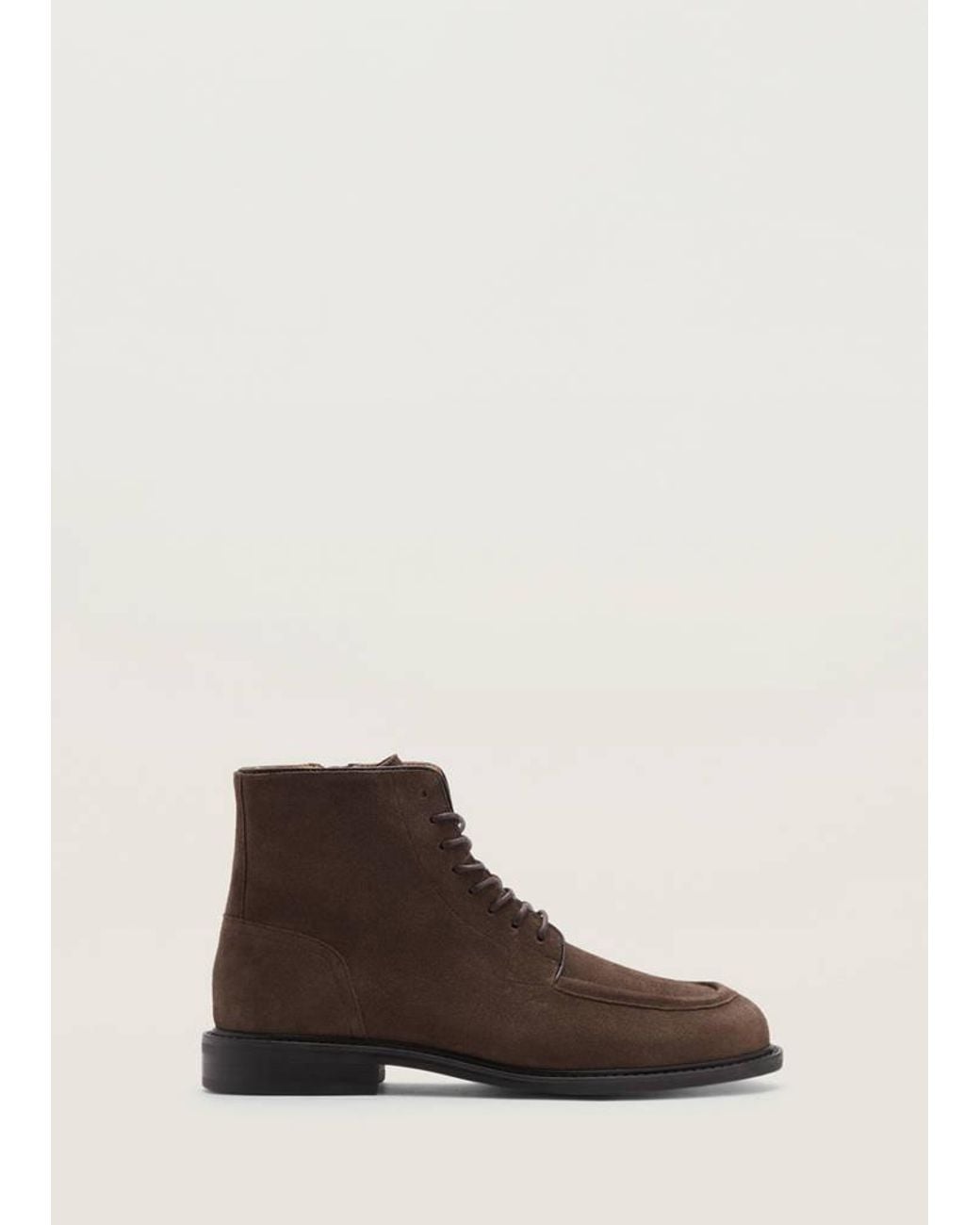 Mango Brown 100% Suede Leather Boots for men