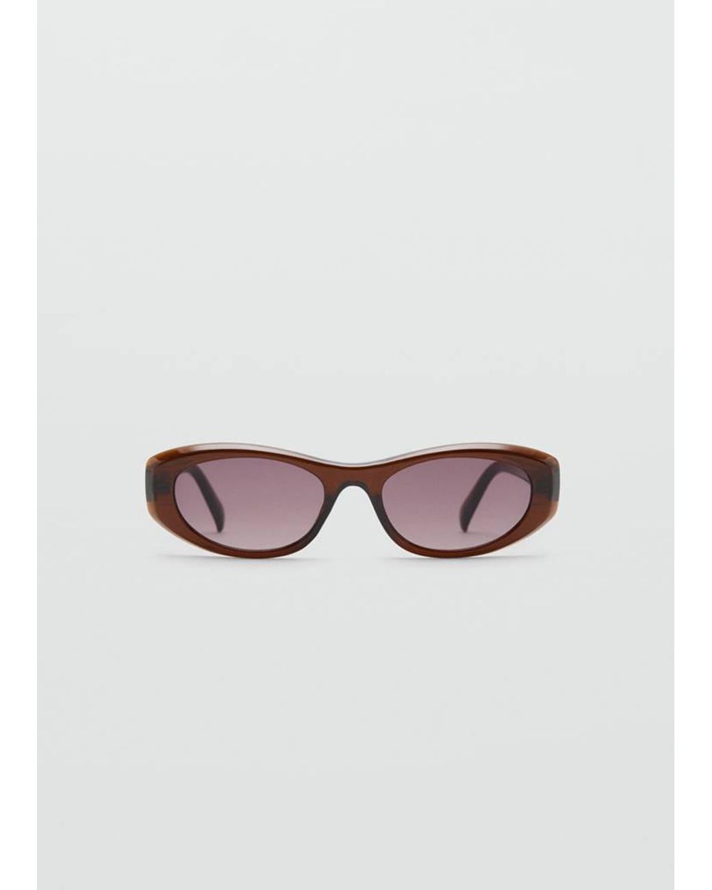 Mango Brown Semi-Transparent Frame Sunglasses