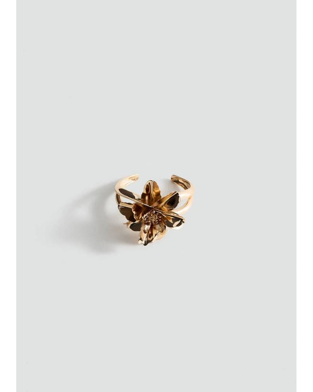 Mango Metallic Floral Bangle Bracelet