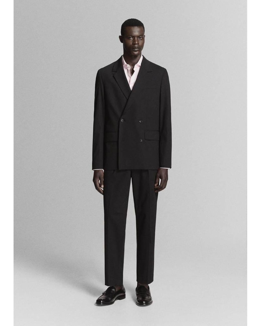 Mango Pink 100% Cotton Slim-Fit Suit Shirt for men