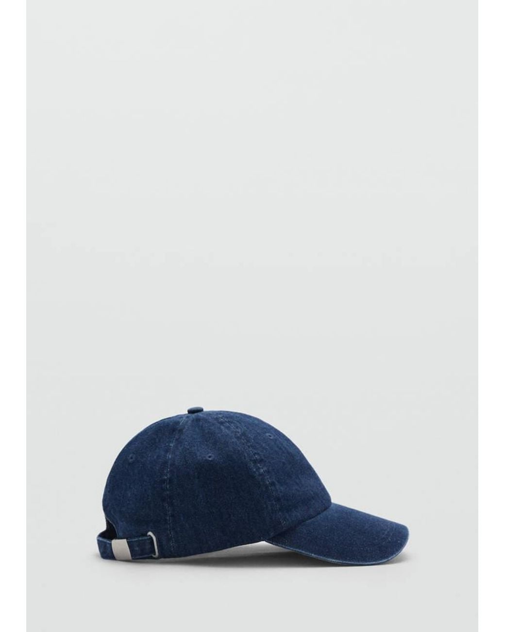 Mango Blue Denim Cap With Visor