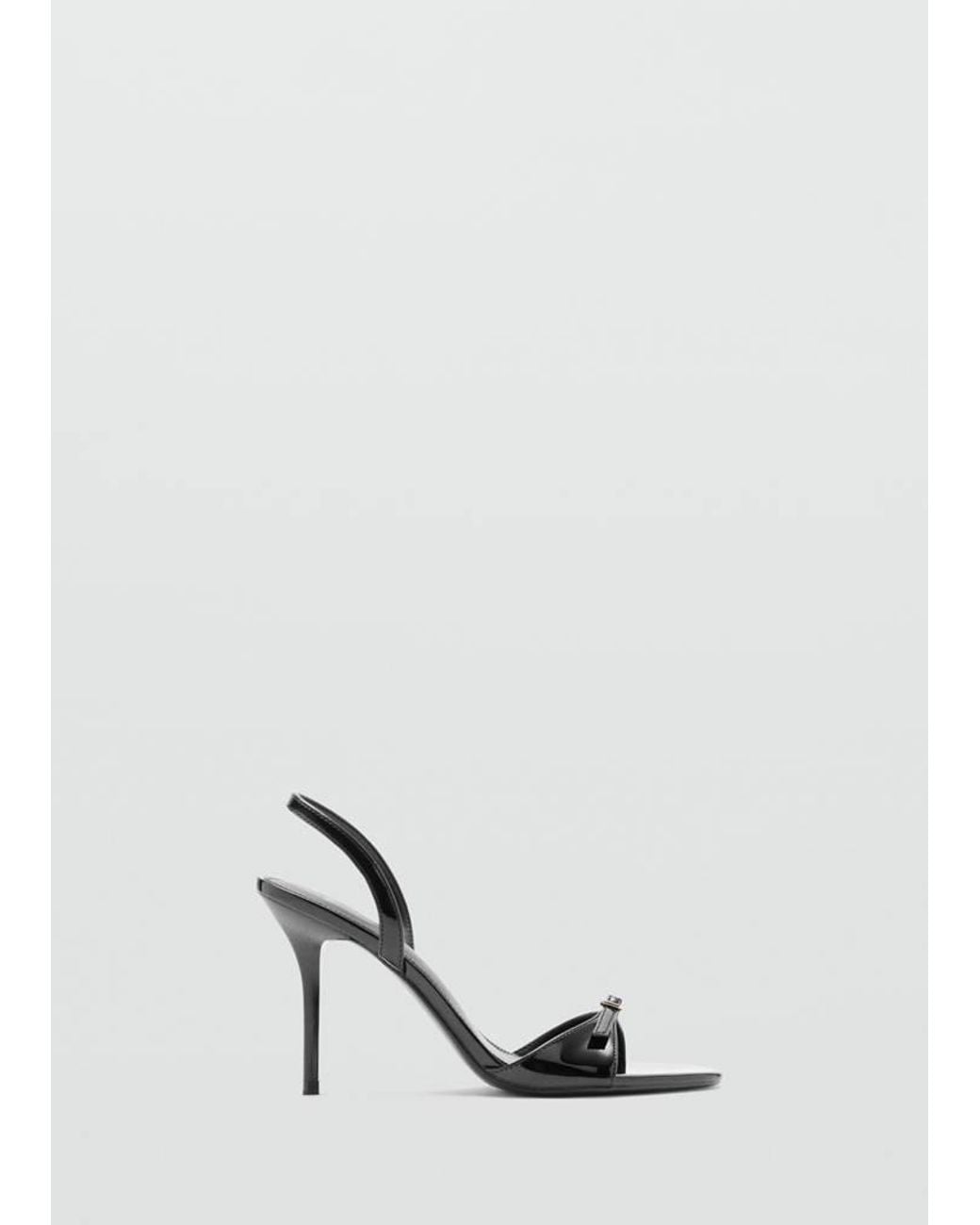 Mango Black High-Heeled Sandals With Buckle Straps
