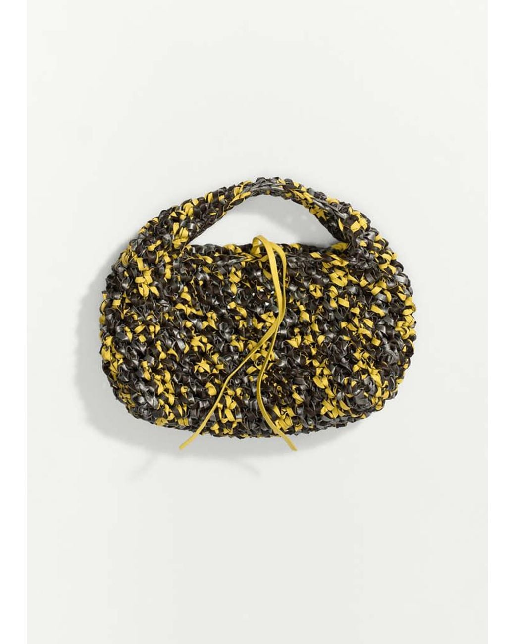 Mango Multicolor Handmade Woven Leather Handbag