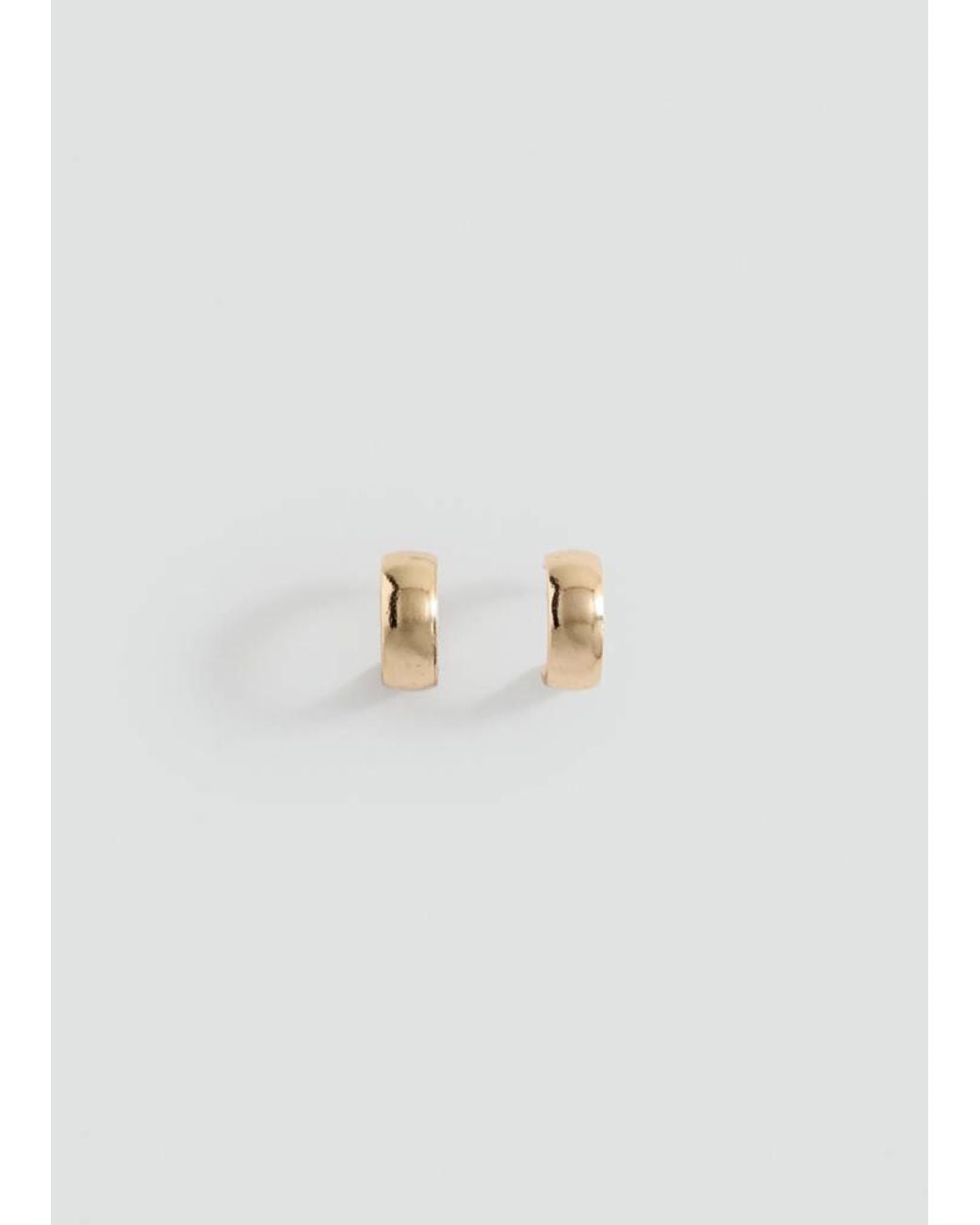 MANGO TEEN White Wide Hoop Earrings