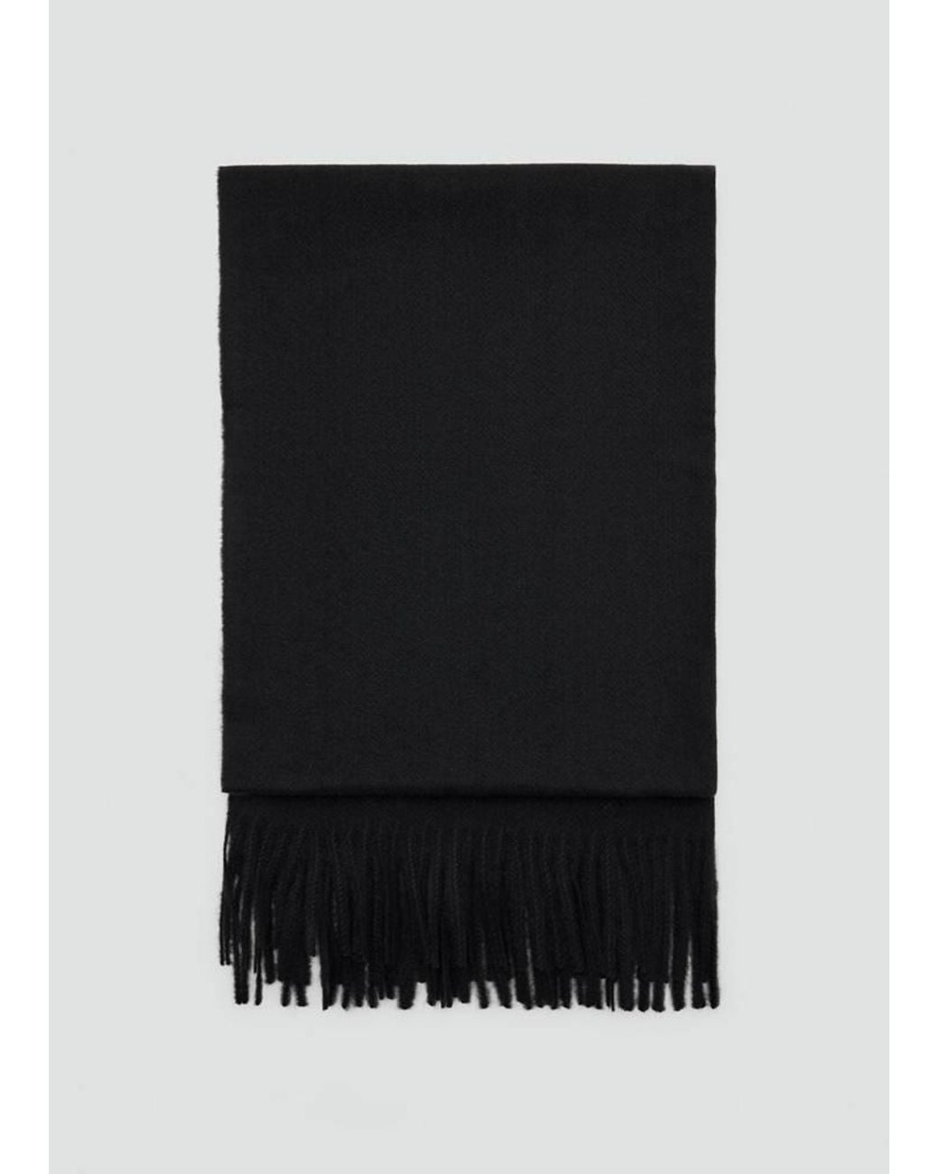 Mango Black Fringed Edge Scarf