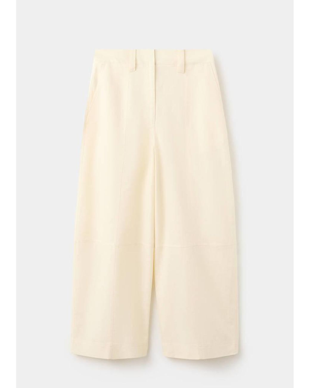 Mango Black Linen Balloon Trousers