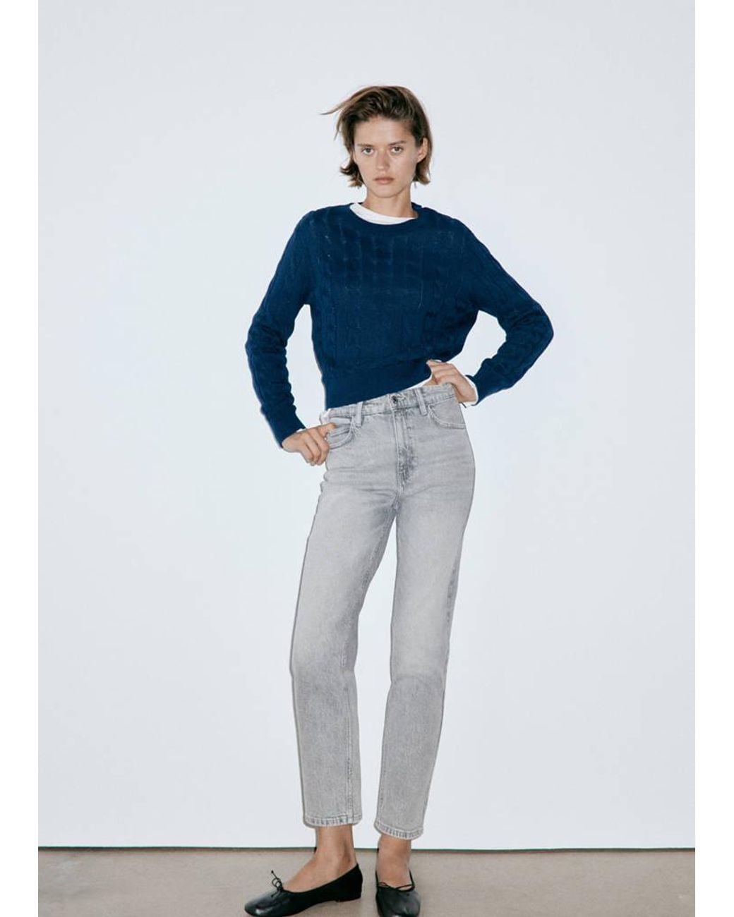 Mango Blue Newmom Comfort High-Rise Jeans