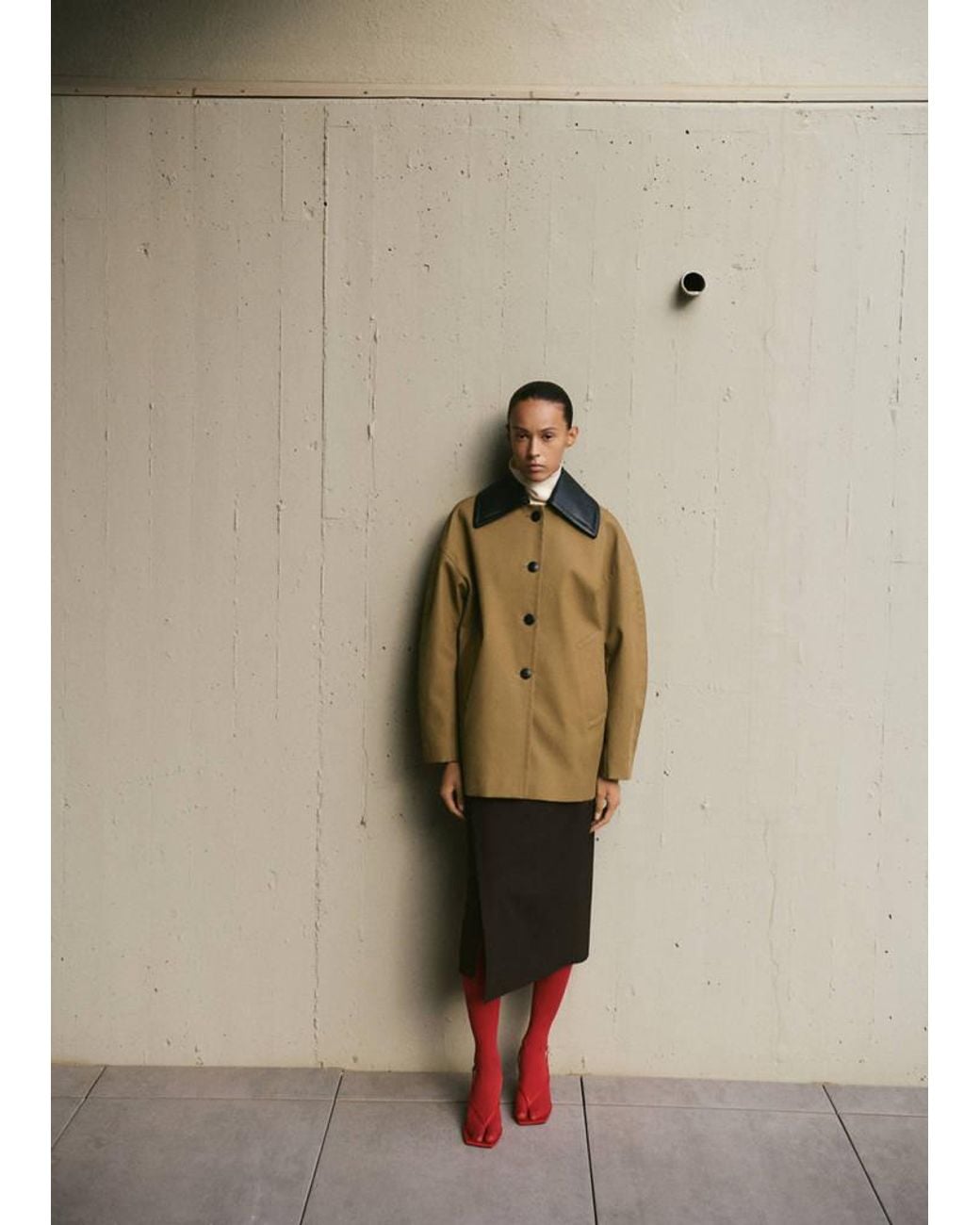 Mango Natural Faux Leather Effect Trench Coat
