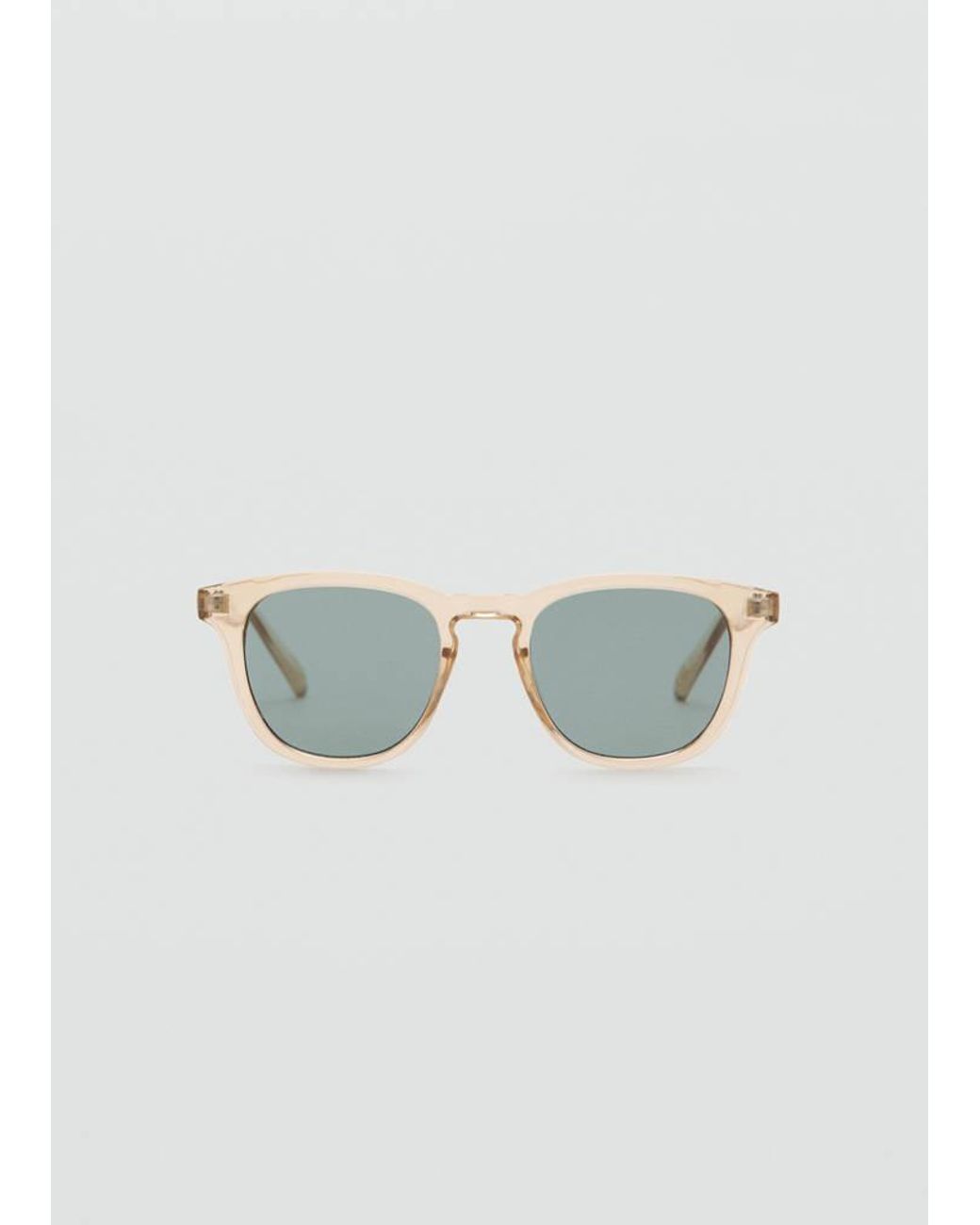 Mango Blue Round-Framed Sunglasses for men