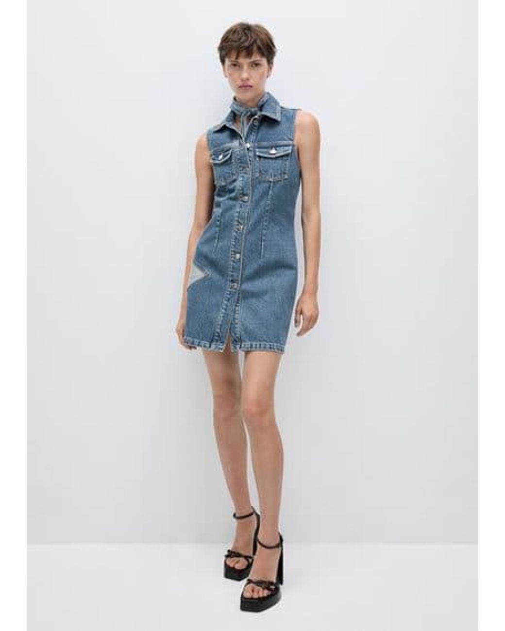 Mango Star Denim Shirt Dress in Blue Lyst UK