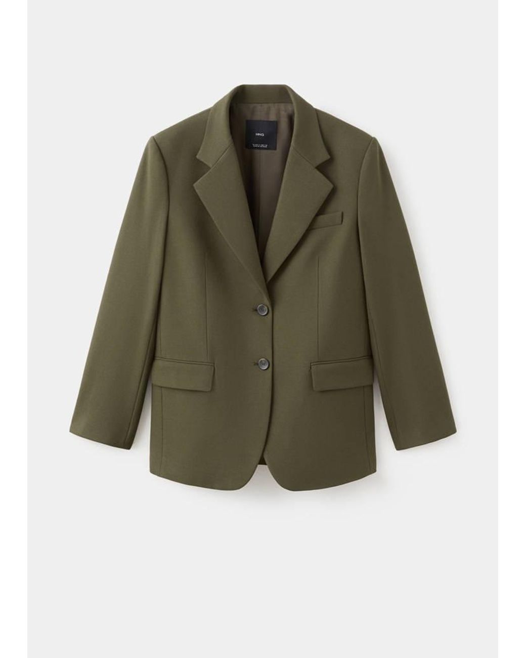 Mango Black Double-Breasted Suit Jacket