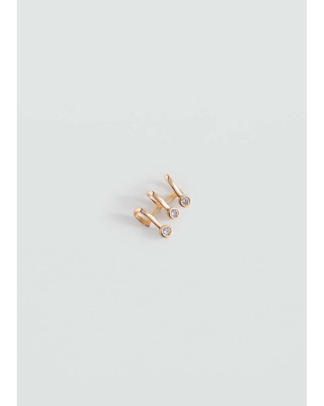 MANGO TEEN White Crystal Detail Ear Cuff