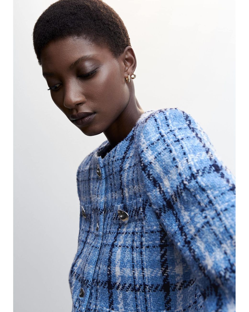 Blue check tweed jacket hotsell