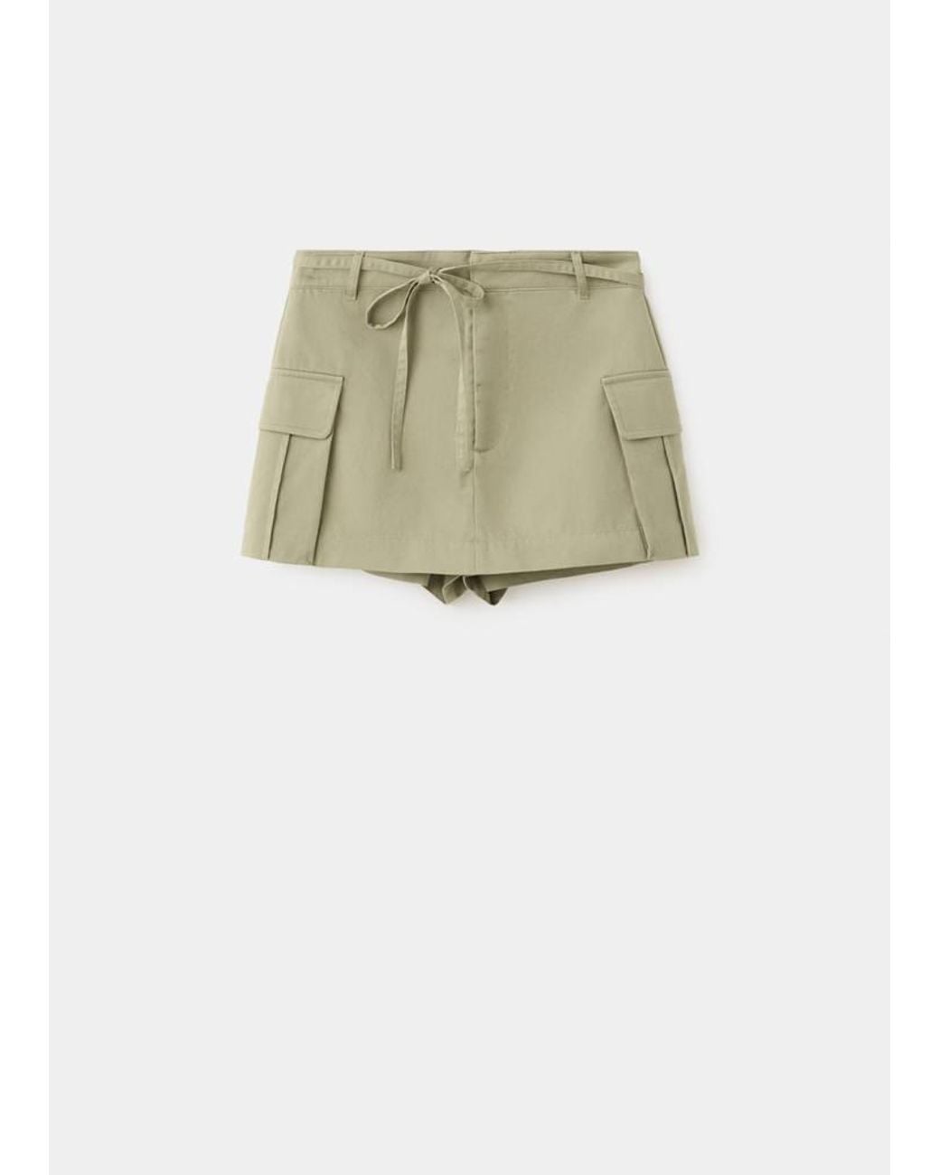 Mango Green Cargo Culottes With Pockets