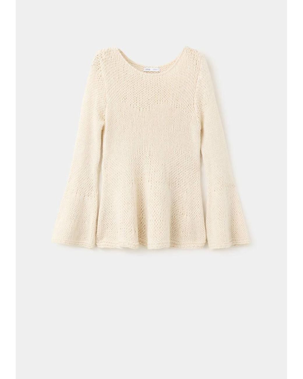 Mango Natural Peplum Knit Jumper