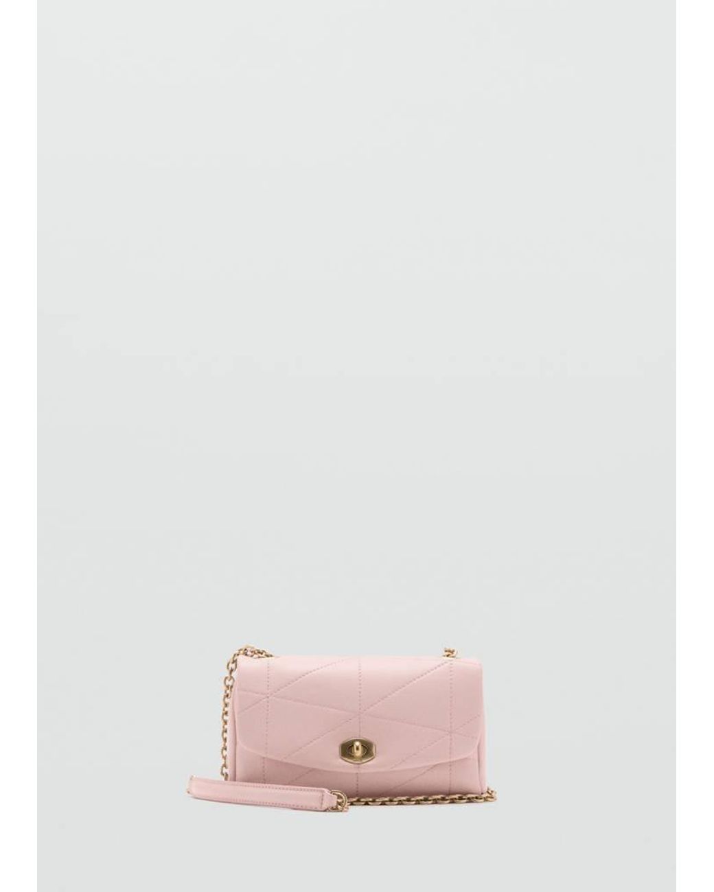 Mango Pink Crossbody Bag With Flap