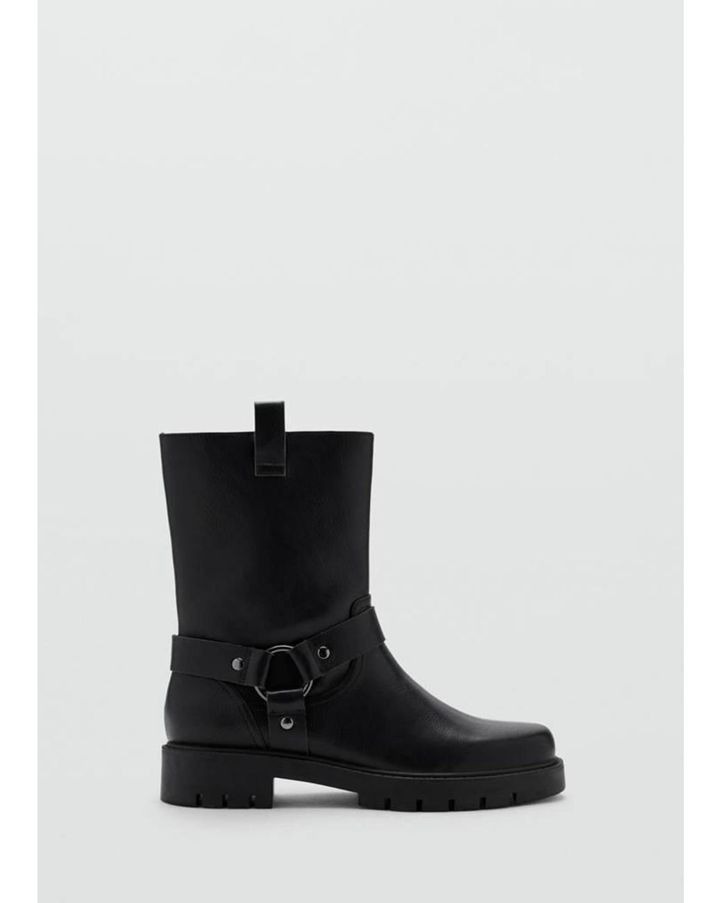 MANGO TEEN Black Biker Boot