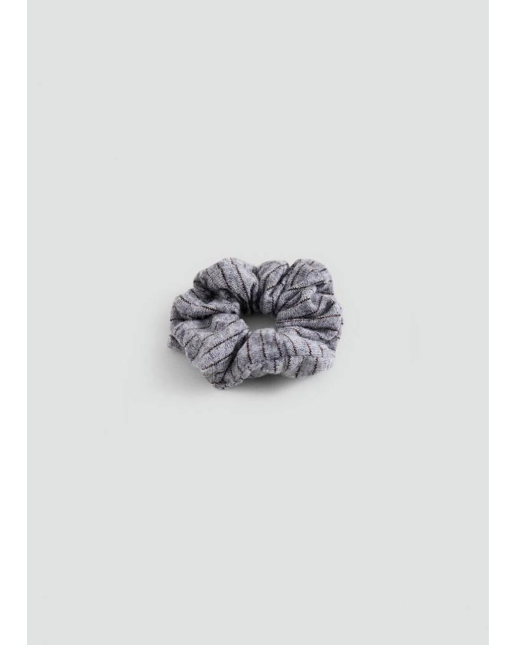 MANGO TEEN Gray Striped Knit Hair Tie