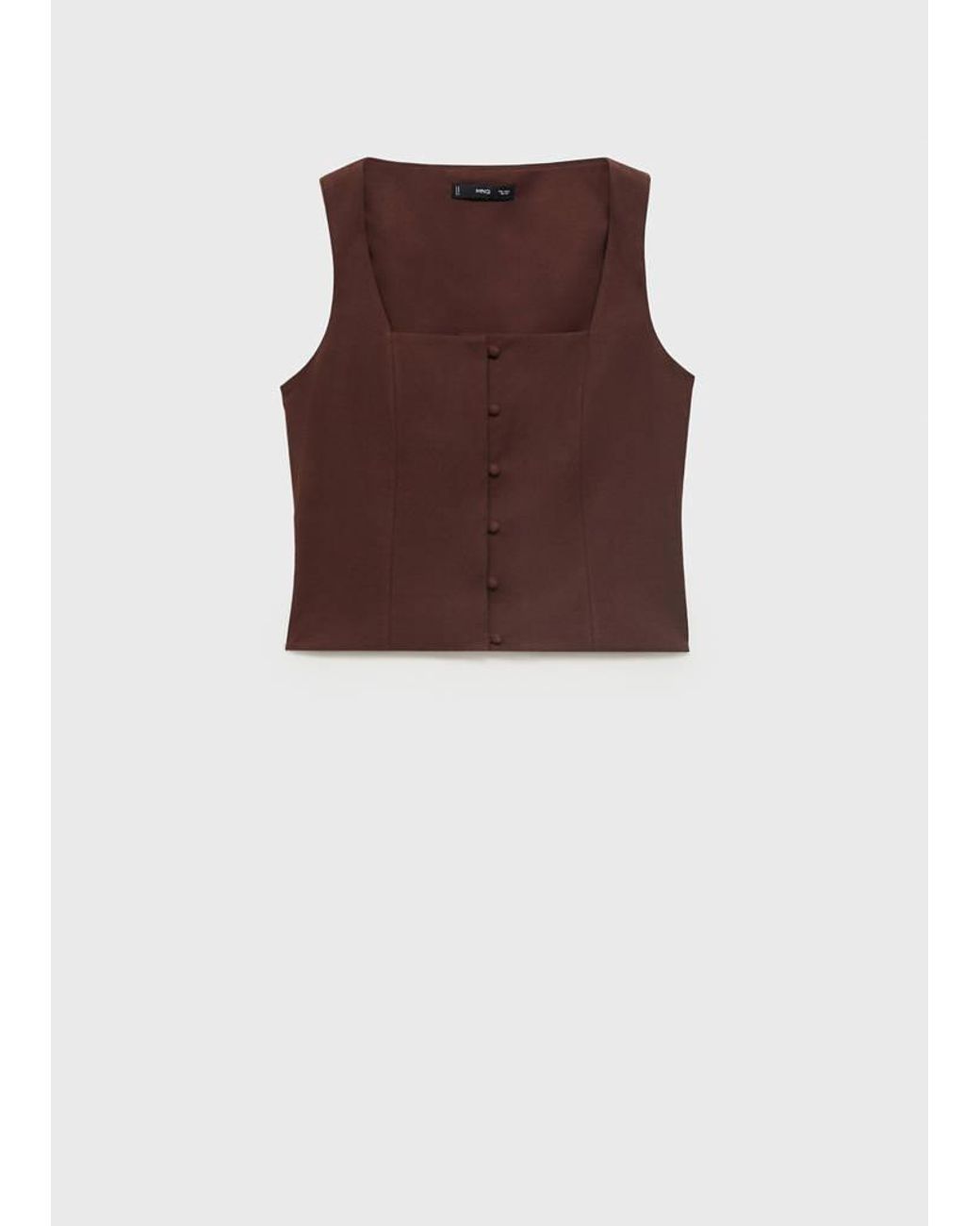 Mango Orange Buttons Cotton Top
