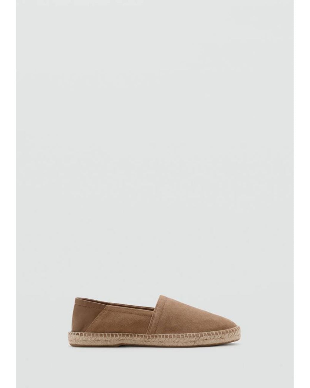 Mango Brown Leather Espadrille for men