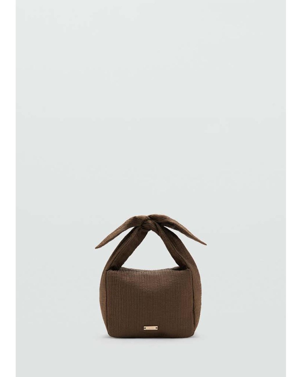 Mango White Bambula Handbag With Bow