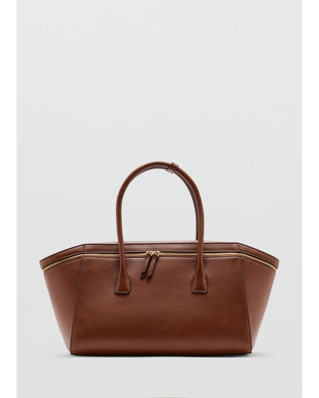 Mango Blue Bowling Bag With Zips