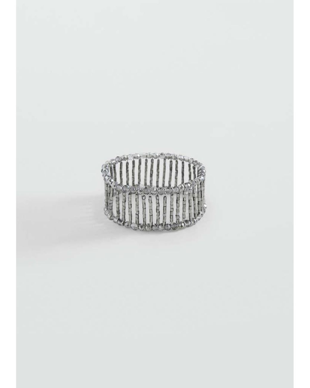 MANGO TEEN Gray Beaded Bracelet